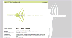 Desktop Screenshot of institut-fuer-stimmbildung.de